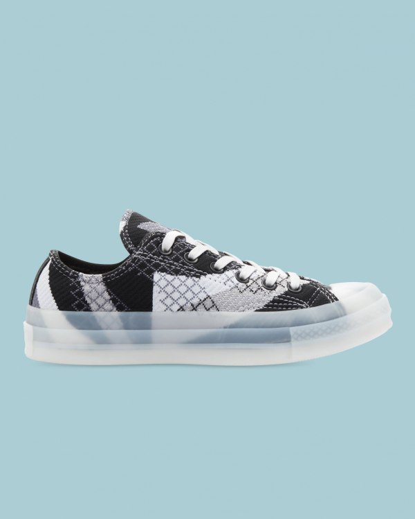 Converse Chuck 70 Knit Print Sort Sko Danmark - Converse Lave Sneakers Dame - 06385SDRW